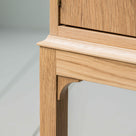  Design Closeup of Bits and Bobs Bedside Table, Natural Oak, Left Hand Side - Nicola Harding 