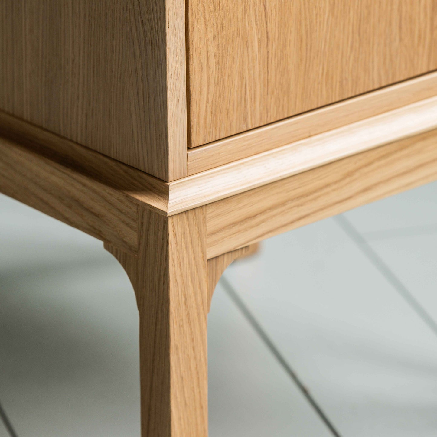 Bits and Bobs Bedside Table, Natural Oak, Right Hand Side