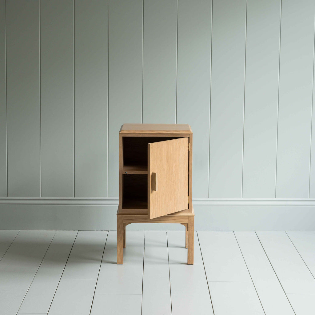  Bits and Bobs Bedside Table, Natural Oak, Right Hand Side 