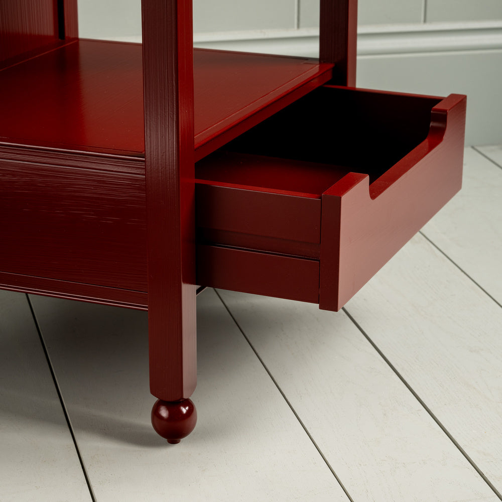 Slumber Bedside Table, Berry Red