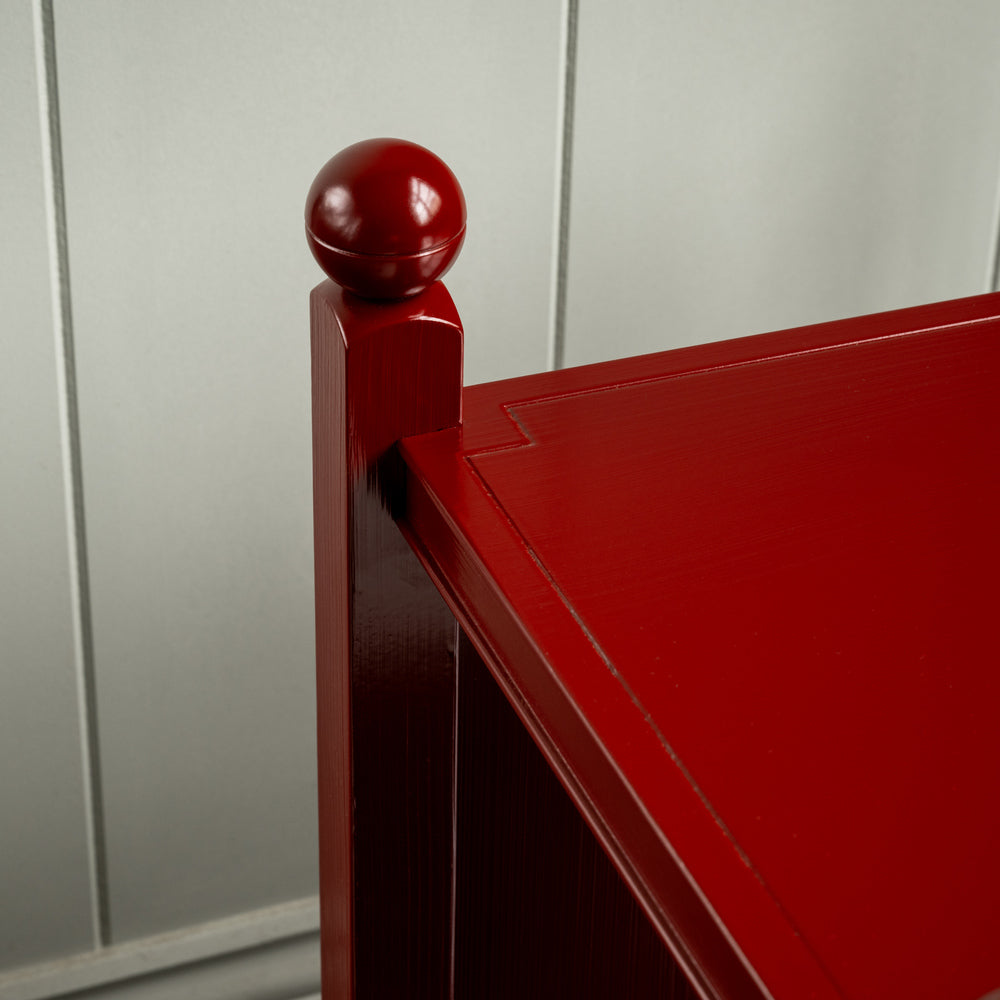  Slumber Bedside Table, Berry Red 