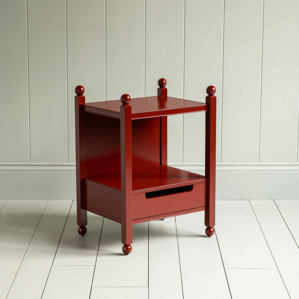  Slumber Bedside Table, Berry Red 