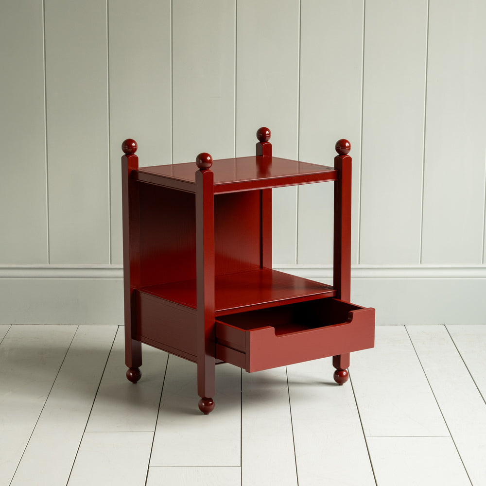  Slumber Bedside Table, Berry Red 