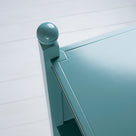  Top View Closeup of Slumber Bedside Table, Turquoise Blue - By NiX 