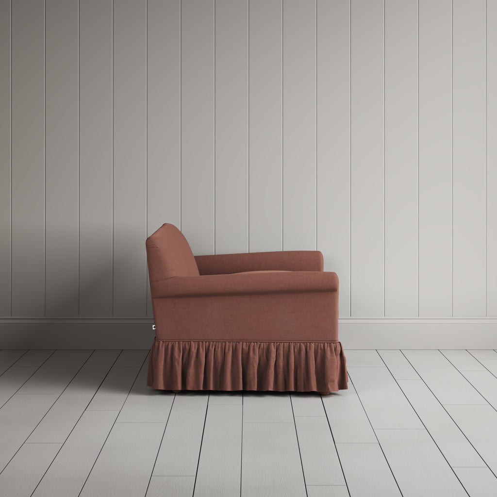  Side view showing the relaxed frame of the Curtain Call NiX interiors sofa. 