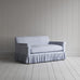 image of Curtain Call Big Love Seat in Ticking Cotton, Aqua Brown