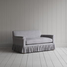 Curtain Call Big Love Seat in Ticking Cotton, Blue Brown
