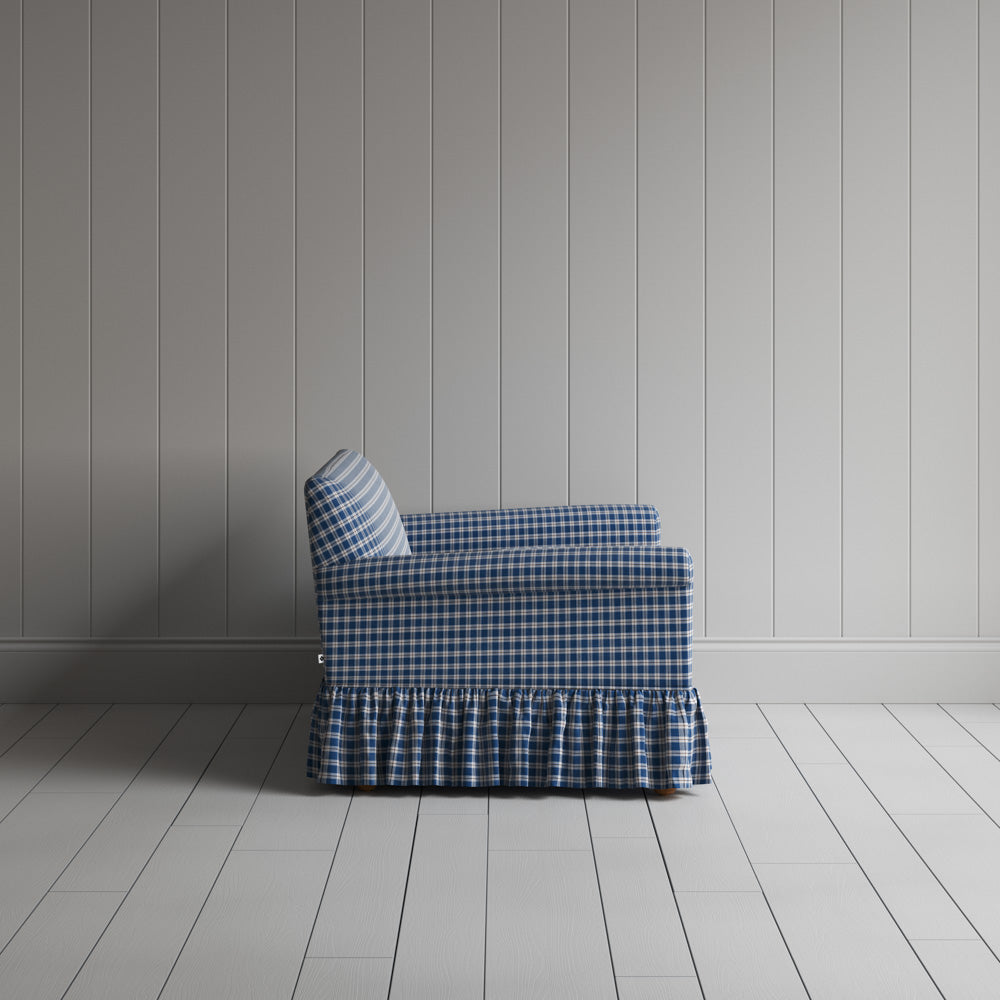  Side view showing the relaxed frame of the Curtain Call NiX interiors sofa. 