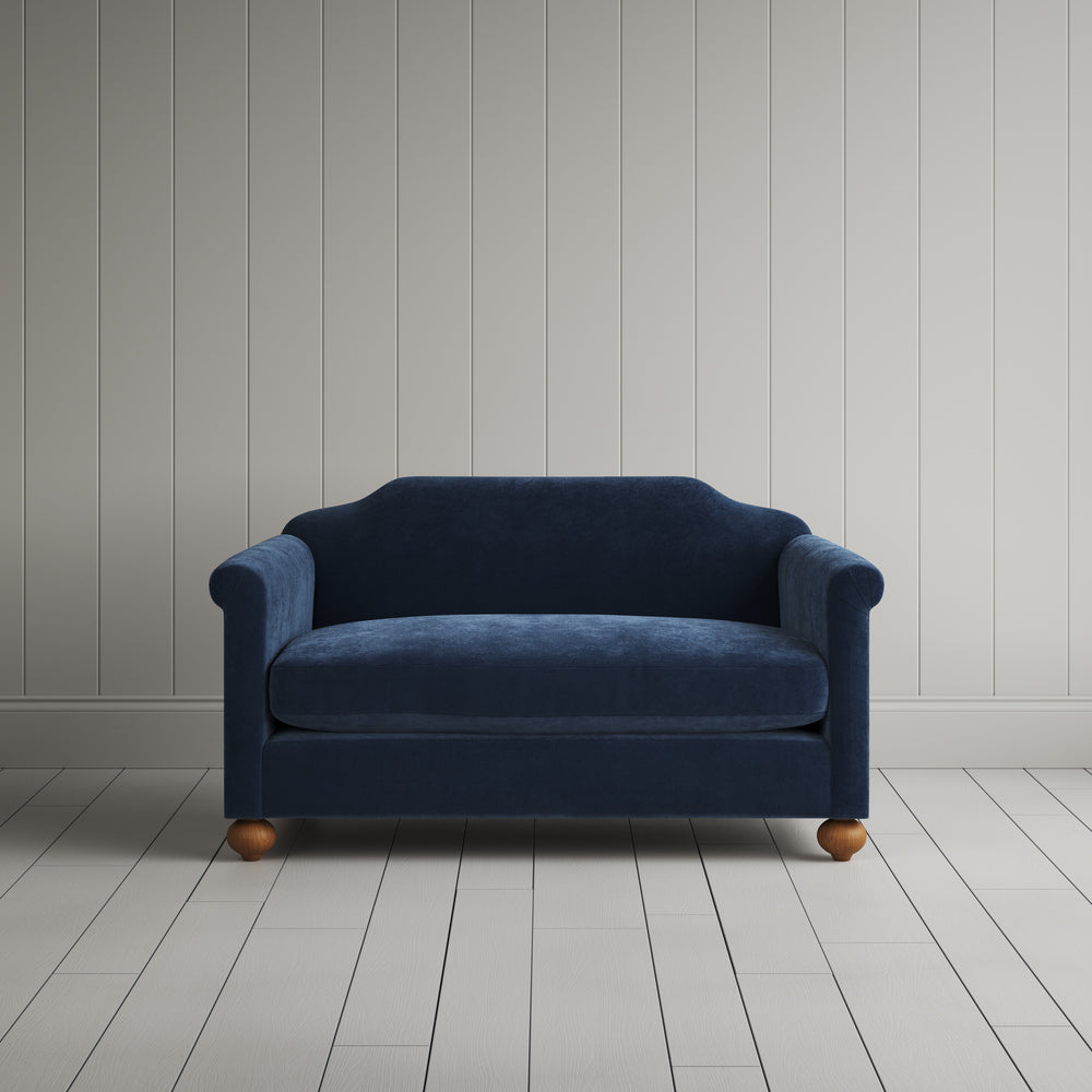  Front View of Dolittle Big Love Seat in Classic Corduroy Dark Blue 