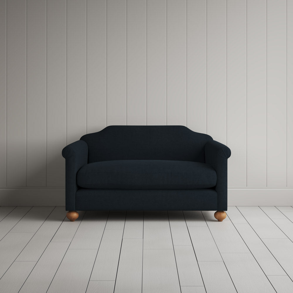  Dolittle Big Love Seat in laidback linen midnight, front view by NiX. 