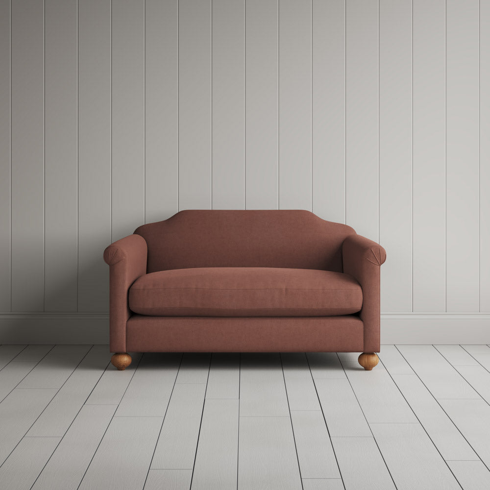  Dolittle Big Love Seat in laidback linen sweet briar, front view by NiX. 