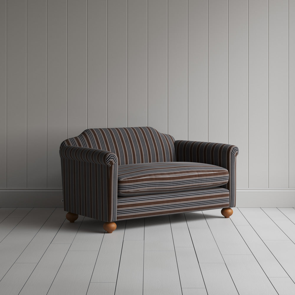  Dolittle Big Love Seat in charcoal regatta cotton, angled view by NiX. 