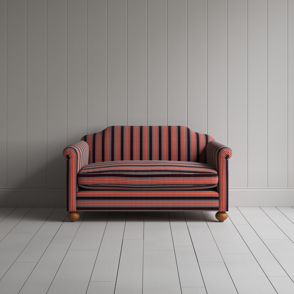  Dolittle Big Love Seat in flame regatta cotton, front view by NiX. 