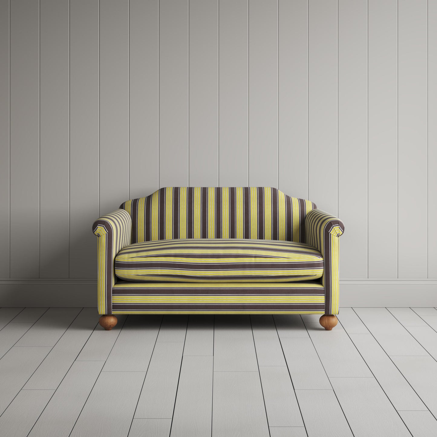 Dolittle Love Seat in Regatta Cotton, Custard