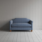 Dolittle Big Love Seat in Well Plaid Cotton, Blue Brown