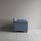 Dolittle Big Love Seat in Well Plaid Cotton, Blue Brown