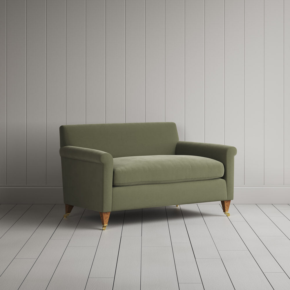  Angled view of the Velvet Green Tea Idler love seat by NiX 