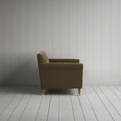 Side profile of the Idler seat in Sepia Intelligent Velvet by Nix.
