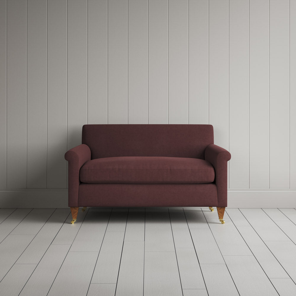  Front view of the Idler BIG LOVE seat in Damson Laidback Linen by Nix. 