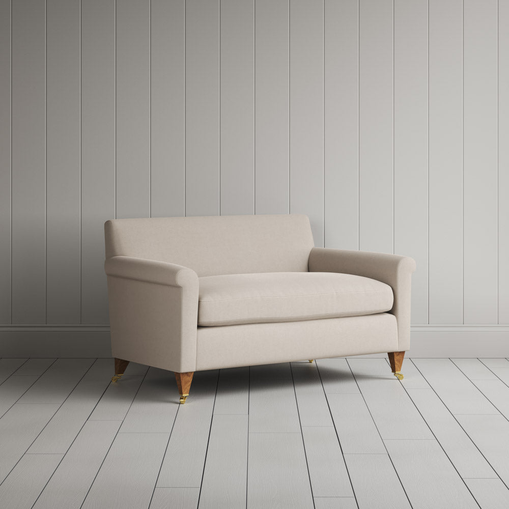  Angled perspective of the BIG LOVE seat in Dove Laidback Linen by NiX. 