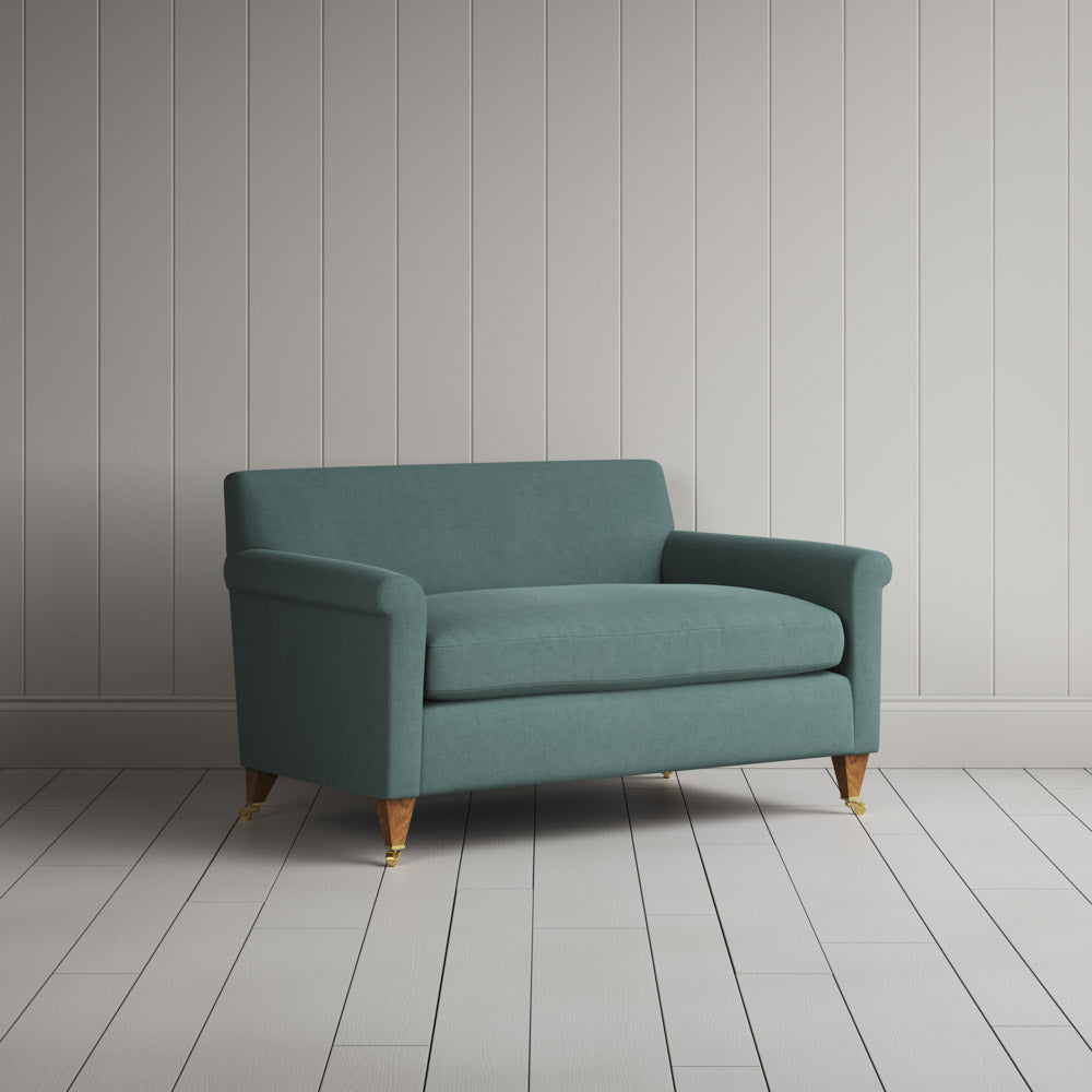  Angled view of the BIG LOVE seat in Mineral Laidback Linen by Nicola Harding. 