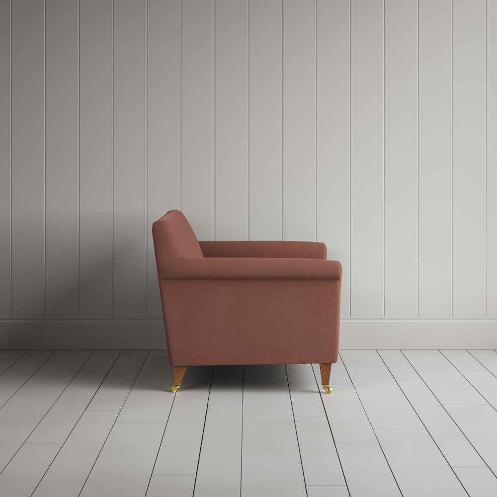  Side profile of the Idler seat in Sweet Briar Laidback Linen by Nix. 