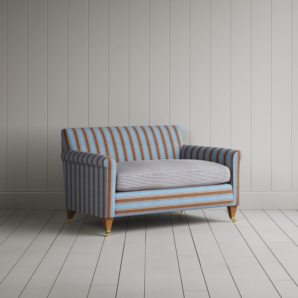  Angled view of the Regatta Blue Idler love seat by NiX 