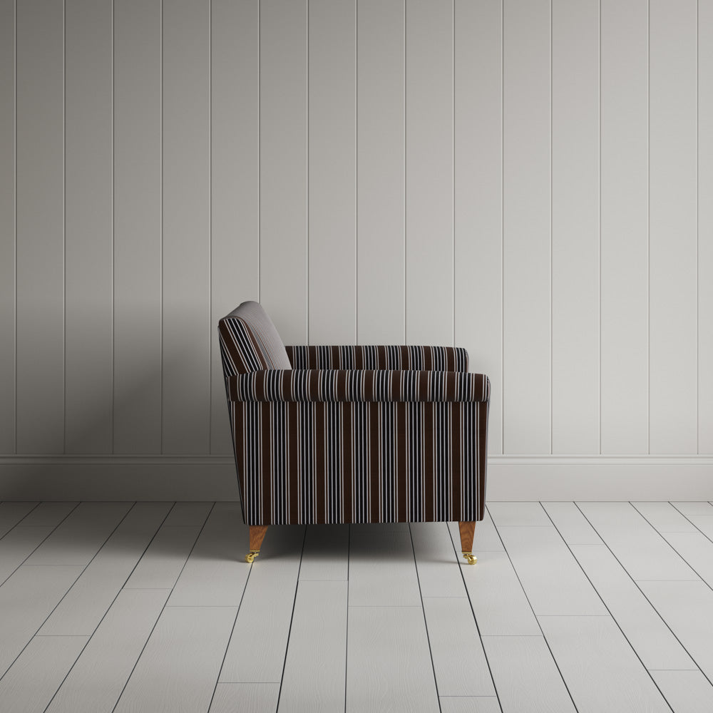  Side profile of the Idler seat in Charcoal Regatta cotton by Nix. 