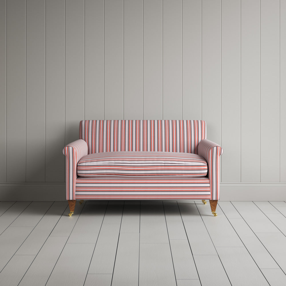  Front view of the Idler BIG LOVE seat in Berry cotton linen by Nix. 