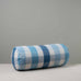 image of Bask Bolster Cushion in Checkmate Cotton, Blue