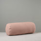 Bask Bolster Cushion in Laidback Linen, Dusky Pink