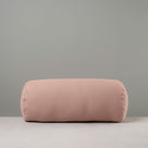  Front Side of Bask Bolster Cushion in Laidback Linen, Dusky Pink - Nicola Harding 