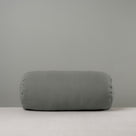  Front View of Bask Bolster Cushion in Laidback Linen, Shadow - Nicola Harding 