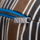  'NiX' special metal zip featuring the brand's embedded 'NiX' logo - By Nicola Harding & Co. 