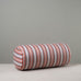 image of Bask Bolster Cushion in Slow Lane Cotton Linen, Berry