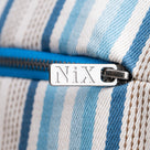  'NiX' special metal zip featuring the brand's embedded 'NiX' logo - By Nicola Harding & Co. 