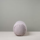  Side View of Bask Bolster Cushion in Ticking Cotton, Berry - Nicola Harding 