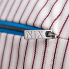  'NiX' special metal zip featuring the brand's embedded 'NiX' logo - By Nicola Harding & Co. 