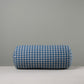 Bask Bolster Cushion in Well Plaid Cotton, Blue Brown