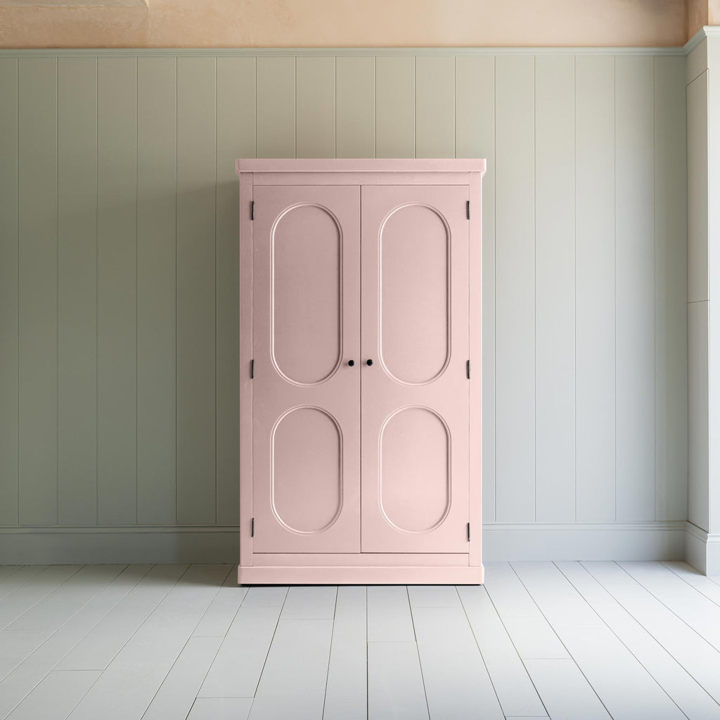  Glad Rags Wardrobe, Double Full Length Hanging, Powder Pink with Cerulean Blue With Closed Doors - By NiX 