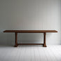  Tuck In rectangular dining table in smoky stained oak wood, by NiX. 