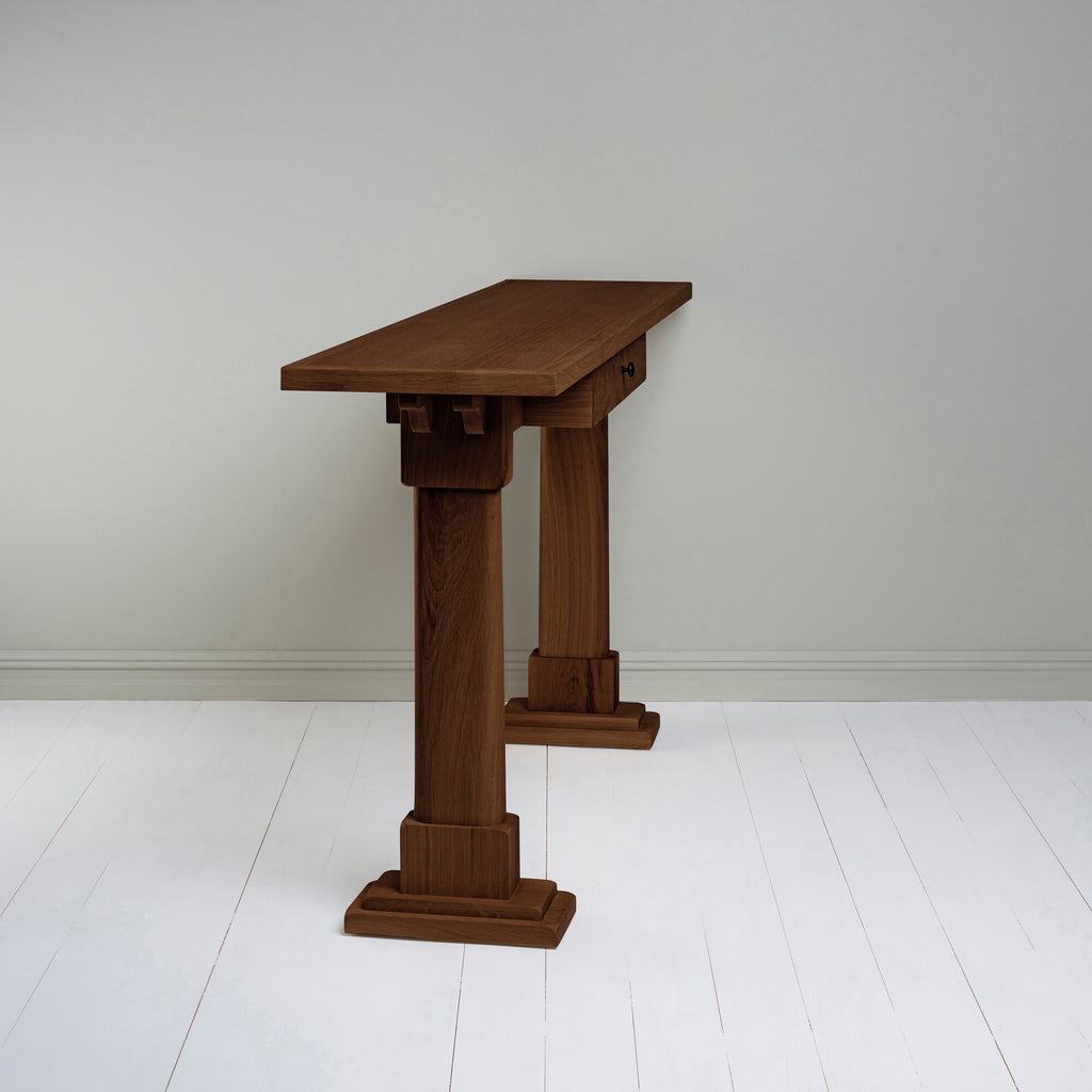  Keepsake Console Table, Smoky Stained Oak 