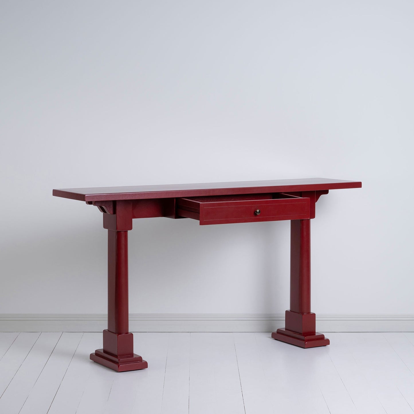 Keepsake Red(Pomegranate) Console Table With Open Drawer - Nicola Harding & Co.