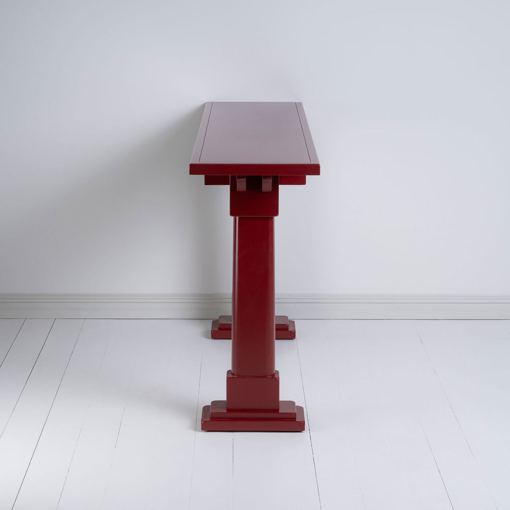  Side View of Keepsake Red(Pomegranate) Console Table - Nicola Harding 