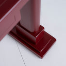  Foot Base Design Closeup of Keepsake Red(Pomegranate) Console Table - Nicola Harding & Co. 