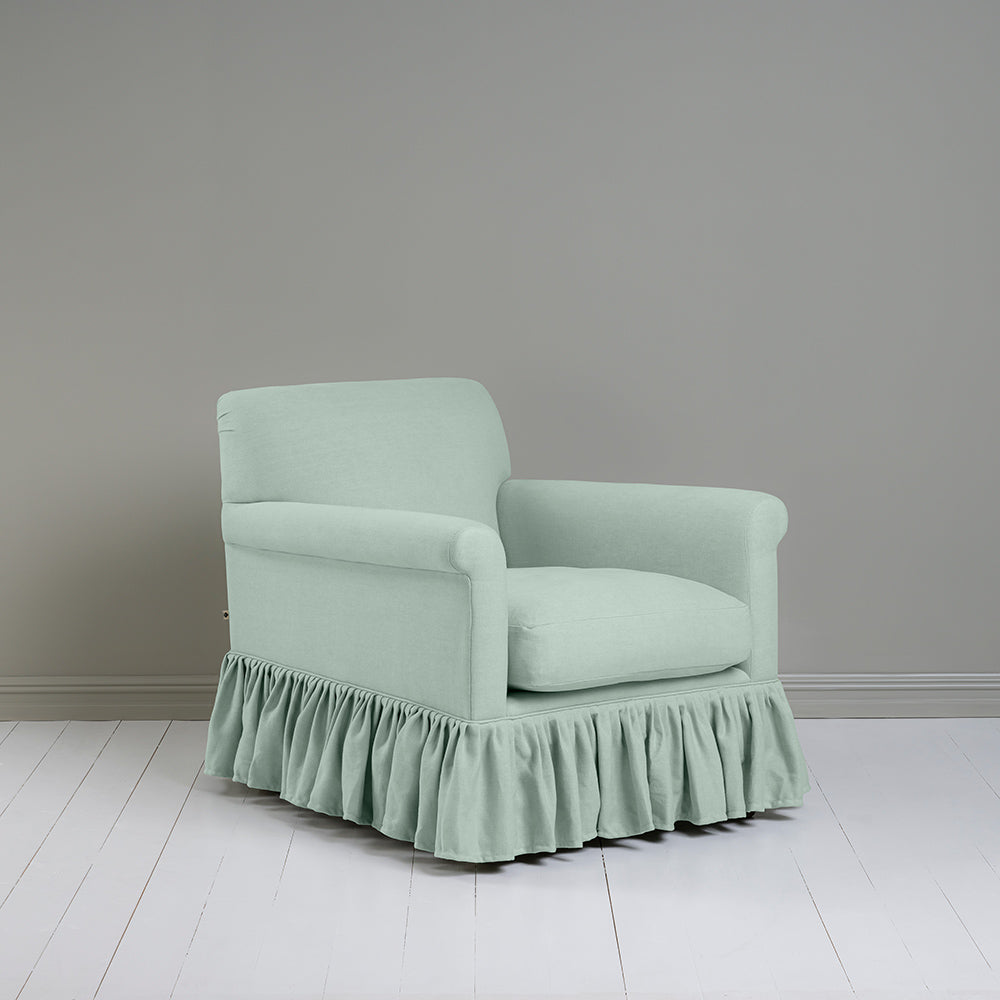  Curtain Call Armchair in Laidback Linen Sky - Nicola Harding 