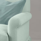  Arm Design Closeup of Curtain Call Armchair in Laidback Linen Sky - Nicola Harding 