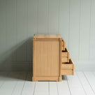 Shipshape Chest of Drawers, Natural Oak Side View With Open Drawers - By NiX 