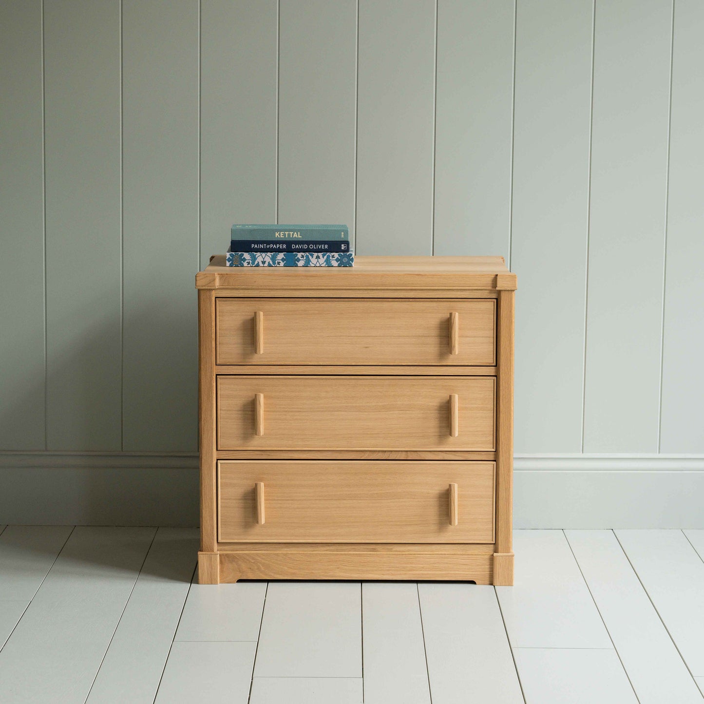 Shipshape Chest of Drawers, Natural Oak Front View - By NiX