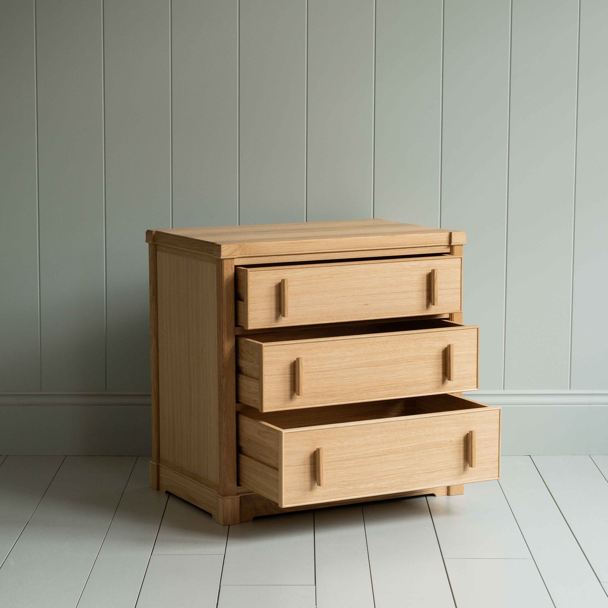 Shipshape Chest of Drawers, Natural Oak With Open Drawers - By NiX